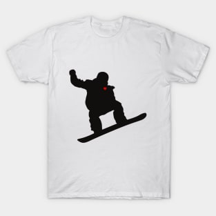 Snowboarder with heart T-Shirt